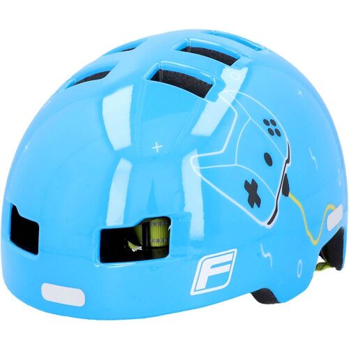 Fischer Fahrrad BMX-Helm FISCHER FAHRRAD „Fahrradhelm BMX Kinder Game“ Helme Gr. S/M Kopfumfang: 54 cm – 58 cm, blau Fahrradhelme