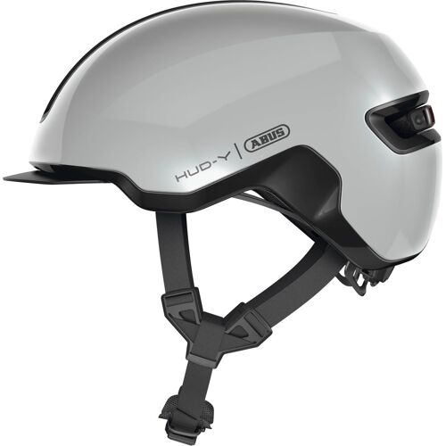 Abus Fahrradhelm ABUS „HUD-Y“ Helme Gr. S Kopfumfang: 51 cm – 55 cm, grau Fahrradhelme für Erwachsene