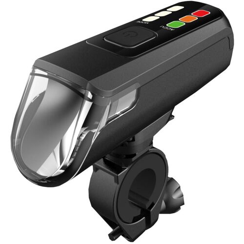 Fahrradbeleuchtung FISCHER FAHRRAD "Akku-USB-LED Bel.-Set Bodenbel. 60 Lux" schwarz Fahrradbeleuchtungssets