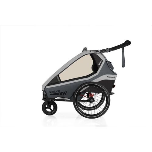 Qeridoo Fahrradanhänger Kidgoo 1 Steel Grey