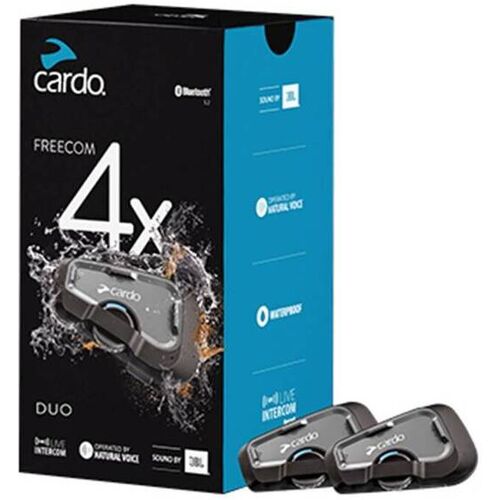 Cardo Bluetooth-Motorradsprechanlage Cardo Freecom 4X Duo – Noir