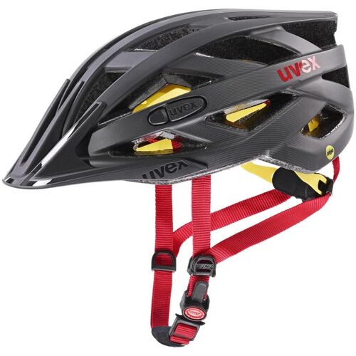 uvex i-vo cc MIPS Fahrradhelm (56-60 cm, 02 titan/red mat)