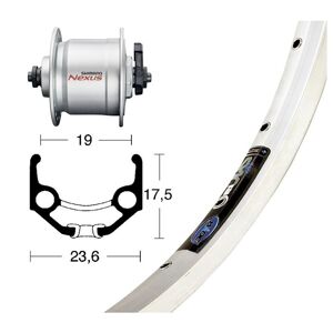 Winora Rigida Zac 19 Qr Dynamo Shimano Dh3n30 Landevejscyklens Forhjul Hvid 9 x 100 mm