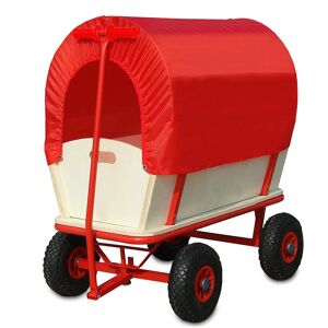 Deuba Trævogn Med Beskyttelsestag, 172 X 62 Cm, Rød Baldakin