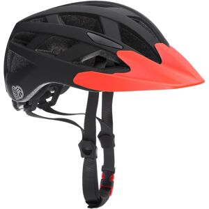 Deuba Cykelhjelm Til Børn S-M Led Justerbar 50-57 Cm, Visir 3-13 År Bmx Mountainbike, Farve/størrelse: Sort/orange M