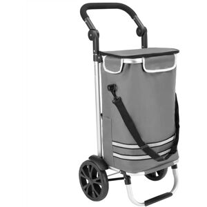 Deuba 2in1 Indkøbstrolley 56l, Max. 50 Kg, Grå