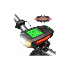 FEIFAN Cykellygte, USB Genopladelig Cykellygte med Speedometer, Cykel