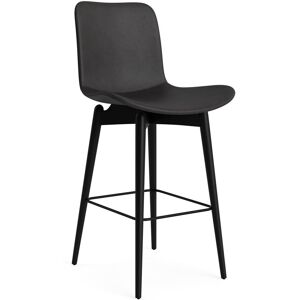 NORR11 Langue Bar Chair Low SH: 65 cm - Black Beech/Dunes Anthracite 21003