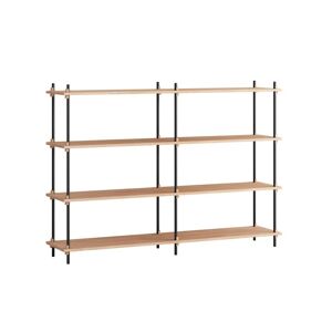 Moebe Shelving System S.115.2.B 115x162 cm - Oak/Black