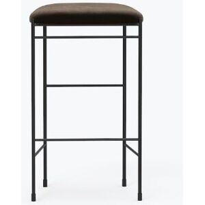 New Works Covent Bar Stool H: 75 cm - Sørensen Leather Royal Nubuck Havanna