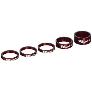 XLC steering head extension AS-a02, A-Head spacer-set, 3 x 5/1 x 10/1 x 15 mm, 1 1/8 inch, black, 2500531500, red