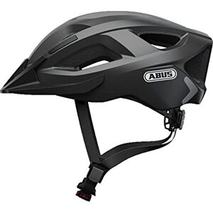 ABUS Aduro 2.0 city cycling helmet with light, all-round bicycle helmet in sporty design for urban traffic, for men and women, matt black, size L