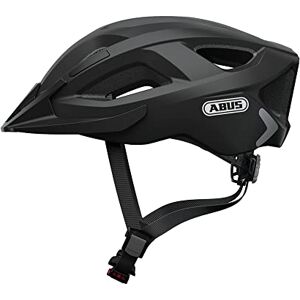 ABUS Aduro 2.0 city cycling helmet with light, all-round bicycle helmet in sporty design for urban traffic, for men and women, matt black, size M