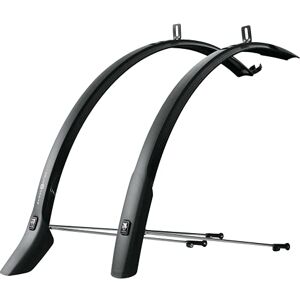 SKS GERMANY Velo 42 Urban 28 inch mudguard set, including Struts with ESC safety system (bicycle accessories with universal attachment, optimal splash guard, made of high-performance plastic), black