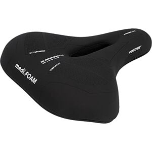 Fischer saddle with a memory foam, pressure relief thanks to the foam insert, city, trekking and MTB, black