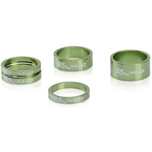 XLC Unisex – Erwachsene Lenkkopferweiterung A-Head Spacer-Set AS-A02 3x5/1x10/1x15 mm 1 1/8 Zoll, Grün, One Size