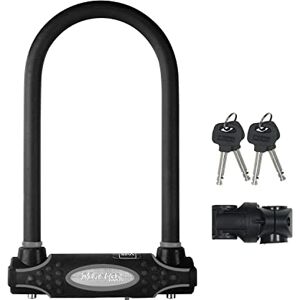 Master Lock Bügelschloss [Schlüsselschloss] [mit Halterung] [Zertifiziertes Fahrrad Schloss Secure-Gold-Zertifikat] 8195EURDPRO Ideal für Fahrräder