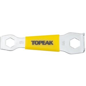 TOPEAK Unisex – Erwachsene Chainring Nut Wrench Miniwerkzeuge, Silber-Gelb, 9cm