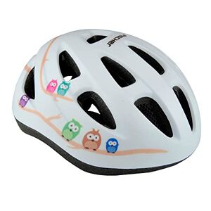 Fischer Children's Bicycle Helmet Various Sizes High Safety with Light, white, S/M