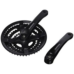 Shimano Tourney 6550 Chain Crank Aluminium 170 mm 48 / 38 / 28 Teeth with Protective Chain Ring Silver-Black