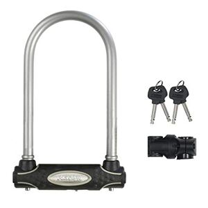 Master Lock Bügelschloss [Schlüsselschloss] [mit Halterung] [Zertifiziertes Fahrrad Schloss Secure-Gold-Zertifikat] [Silber] 8195EURDPROCOLS Ideal für Fahrräder