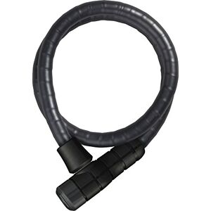 ABUS Kabelschloss Microflex 6615K/120 kompaktes Fahrradschloss für günstige Zweiräder und Kinderfahrräder 15 mm Sicherheitslevel 5 Schwarz