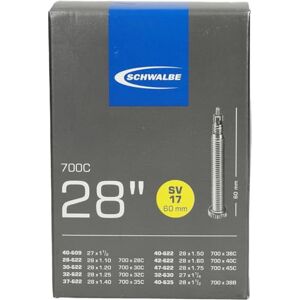 Schwalbe SV17/60 Cycling Inner Tube Black 27/28 x 1 1/8-1.75 28/47-622/635 SV60 mm, black