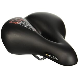 Velo Plush Gel Elasto Saddle, Black/Blue, L = 254 mm X W = 200 mm X H = 90mm