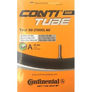 Continental Tour 28 All Bicycle Inner Tube Black, 32/47-609/642