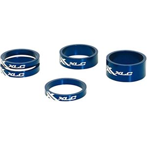 XLC headset extension AS-A02 A-Head Spacer-Set 3x5/1x10/1x15 mm 1 1/8 Inch, Blue, 2500531509