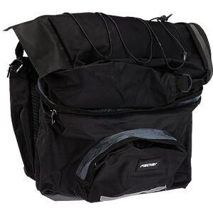 Fischer 86245 Pannier Rack Bag 3 Compartments Black 39 x 44 x 9 cm 58 Litres