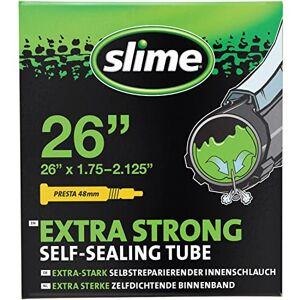 Slime 30060 wheel tire tube with  sealant for punctures, self-sealing, preventing and repairing, Presta valve, 47 / 57-559 mm (26 