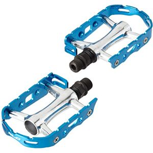 XLC Pedale MTB Ultralight, Silber/Blau, 20x10x4cm