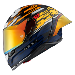Nexx Integralhjelm  X.R3R Glitch Racer, Orange Blå