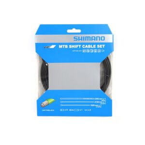 Shimano Mtb Teflon Optislick Gearkabelsæt, Black - Sort