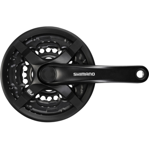 Shimano Tourney Ty501 6/7/8-Speed Kranksæt, 42/34/24t - Sort