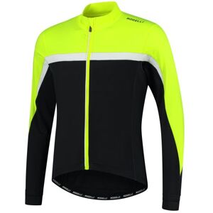 Rogelli Course Ls Cykeltrøje, Fluor/white/black, 2xl - Mand - Gul / Sort