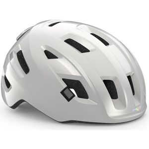 Met E-Mob Cykelhjelm, White/glossy, S/52-56cm - Hvid - Cykelhjelm Voksen