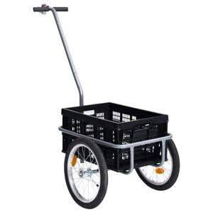 vidaXL cykelanhænger 50 l sammenklappelig transportkasse 60 kg sort