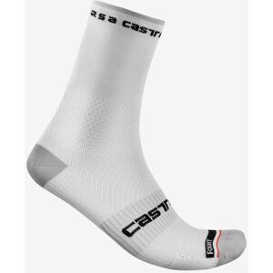 Castelli -  Rosso Corsa Pro 15 Hvid  -  Strømper - XXL