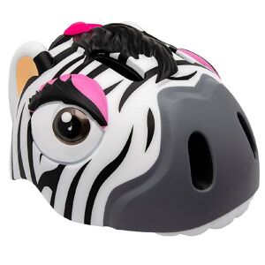 Crazy Safety Cykelhjelm M. Lys - Zebra - Sort/hvid - Crazy Safety - 49-55 Cm - Cykelhjelm