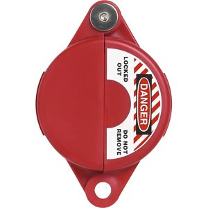 ABUS Bloqueo de rueda manual, V303, para válvulas de globo 1'' - 2,5'', rojo