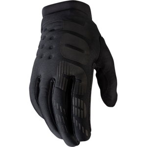 100% Guantes de Cross Mujer  Brisker Negro-Gris