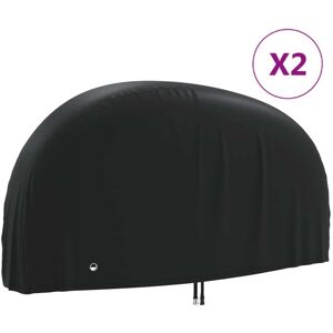 vidaXL Cubiertas para bicicletas 2 uds tela Oxford 190T 200x70x110 cm