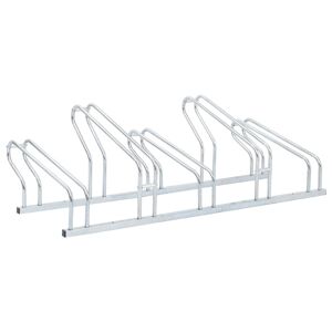 vidaXL Soporte para 5 bicicletas suelo independiente acero galvanizado