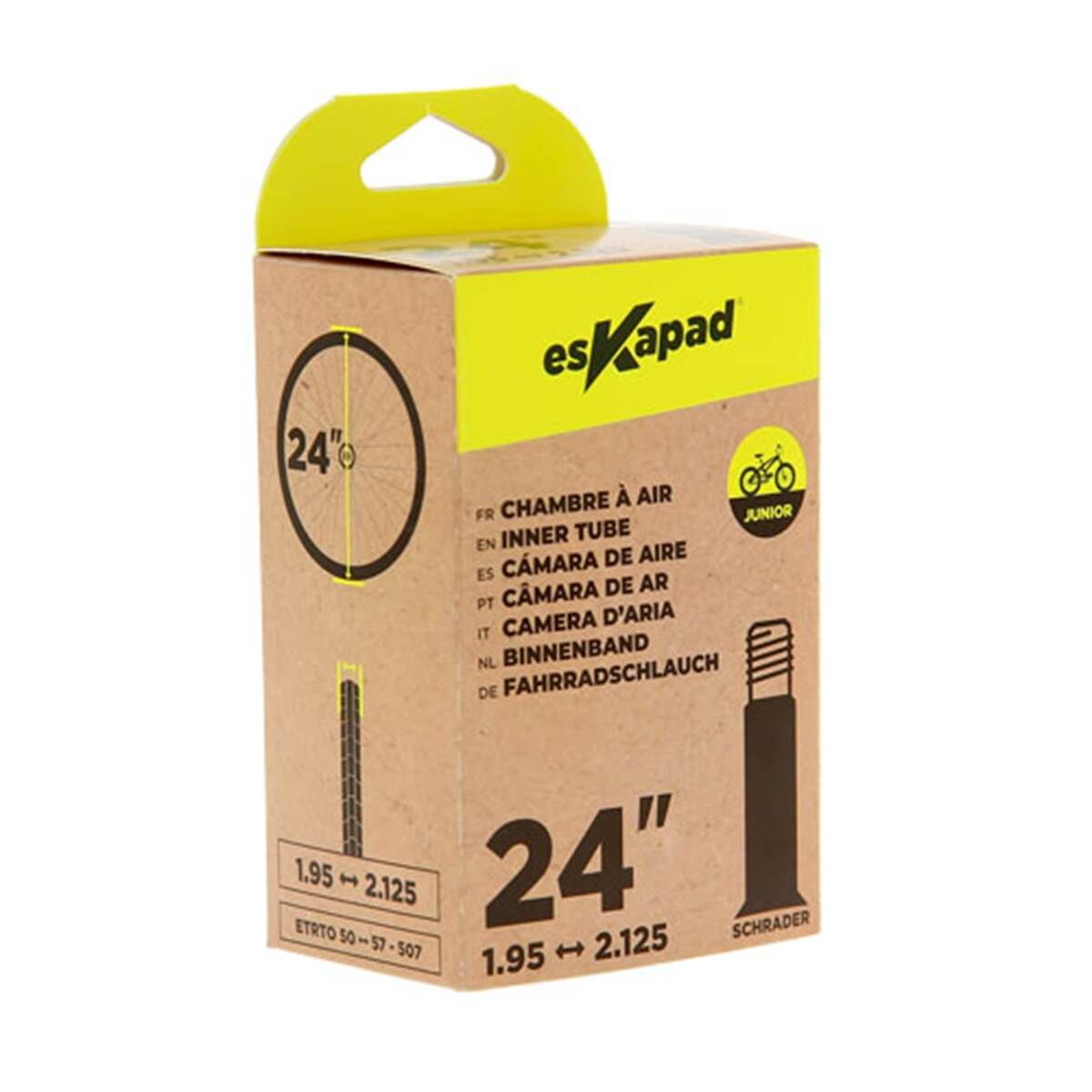 ESKAPAD Cámara de aire 24 pulgadas 1,95-2,125  schrader