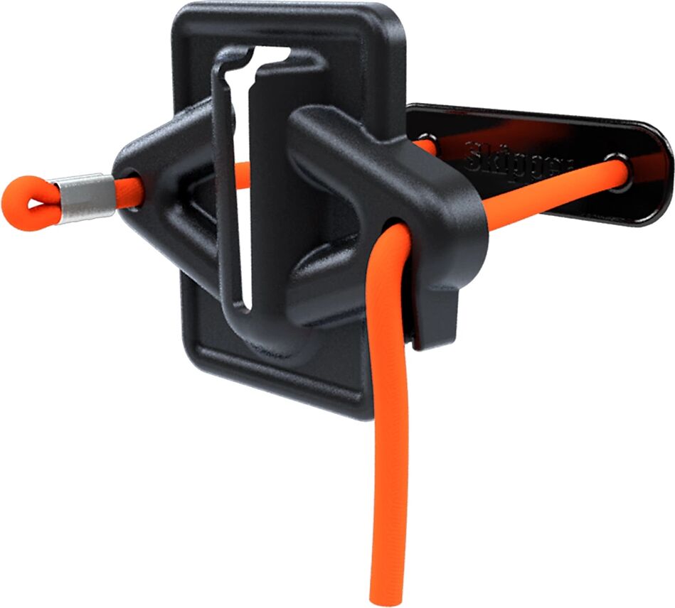 Skipper Soporte de imán / de cable, para barrera de cinta, negro / naranja