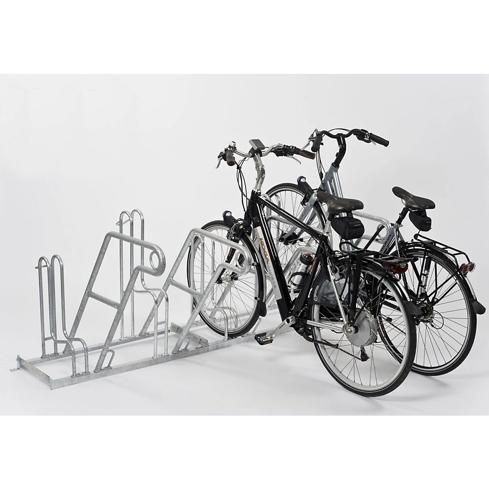 kaiserkraft Aparcadero para apoyar bicicletas, modelo 4600 XBF, por un lado, 4 plazas