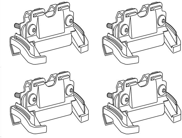 Thule 4 Kit De Fijación Barras Techo Thule Flush 4014