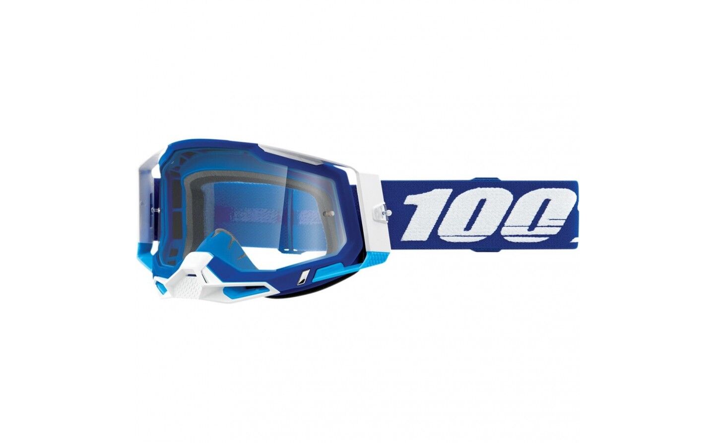 Máscara 100% Racecraft 2 Azul Lentes Clear  26012893